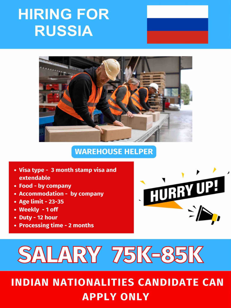 Warehouse Helper Visa Details for Indians | PDF