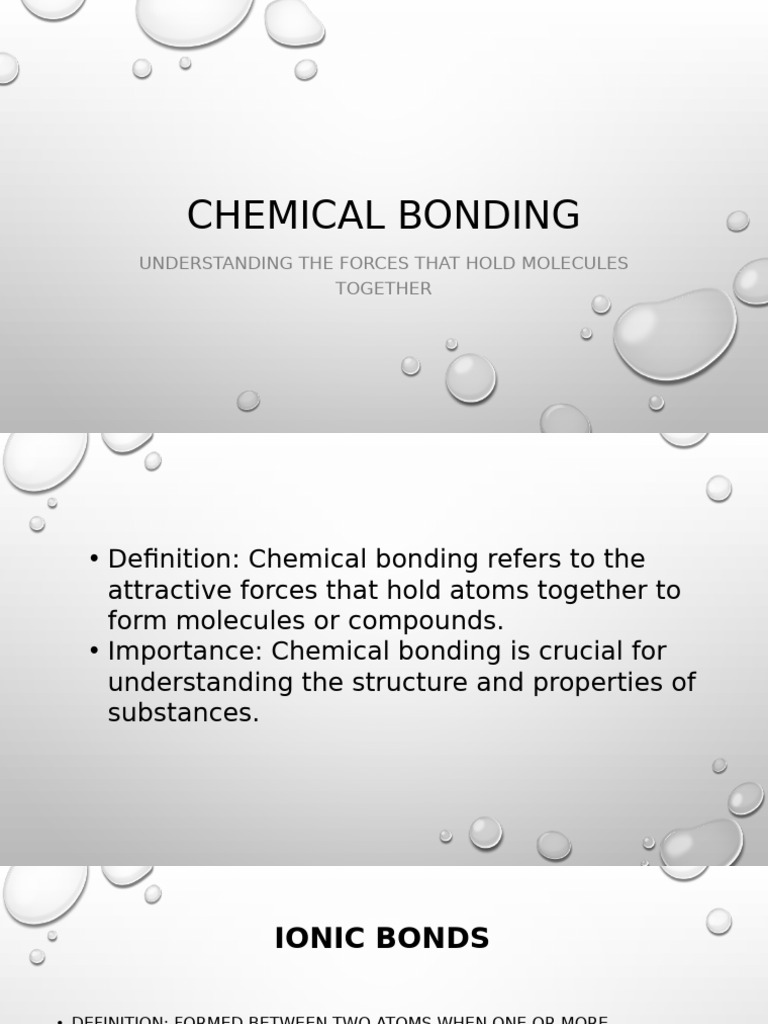 Chemical Bonding | PDF