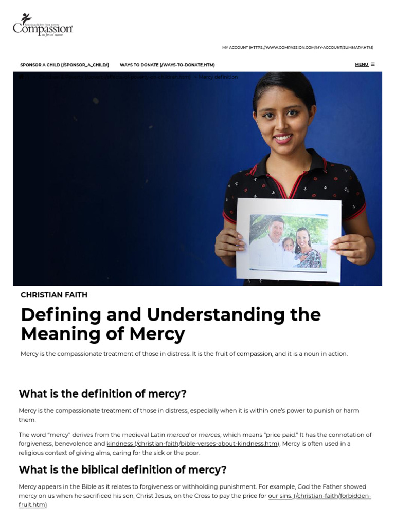 Understanding the Meaning of Mercy | PDF | Mercy | Compassion