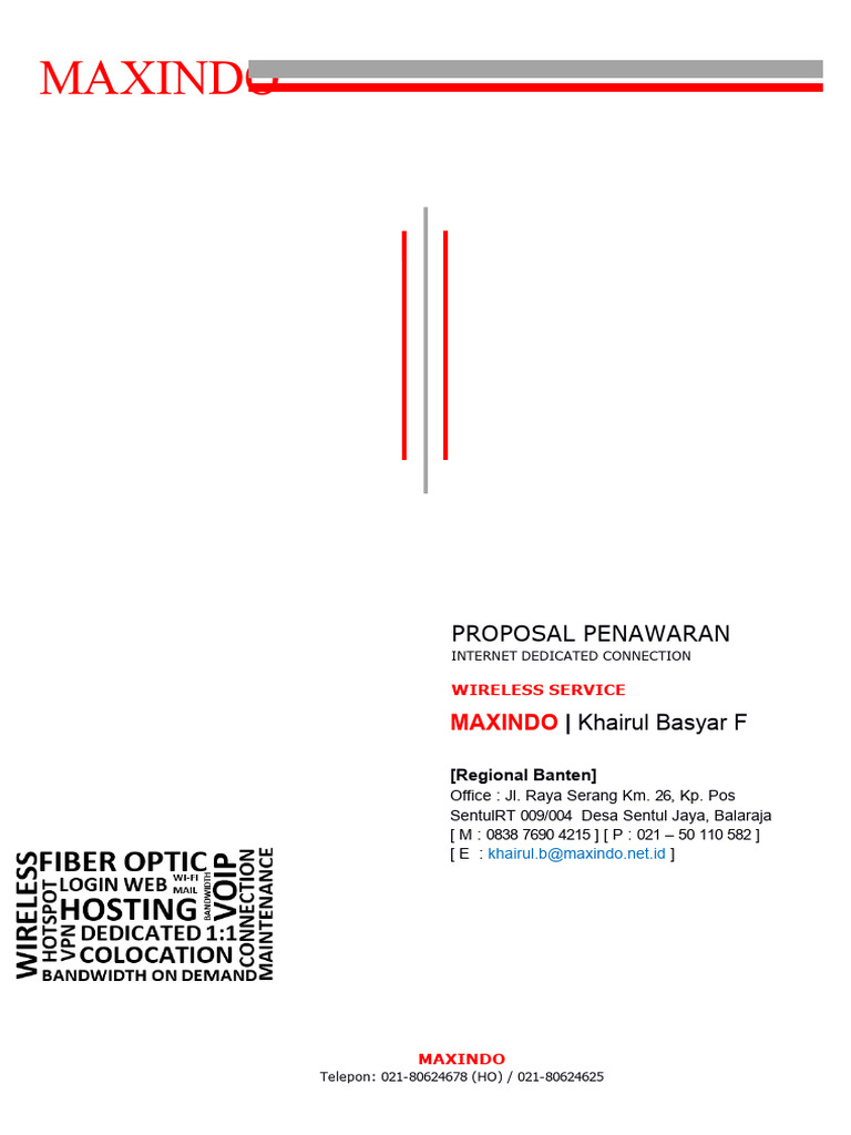 Penawaran Internet Dedicated Maxindo | PDF