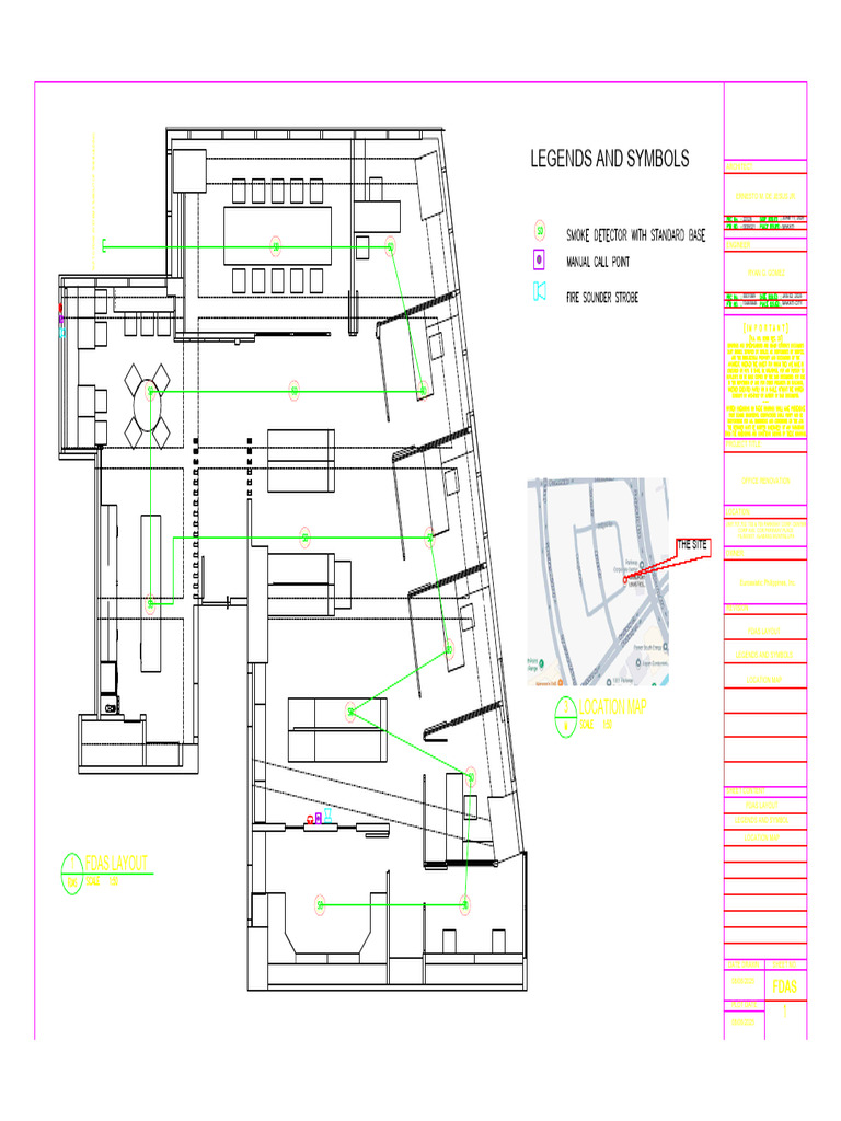 Office Renovation FDAS Layout Plan | PDF | Cartography
