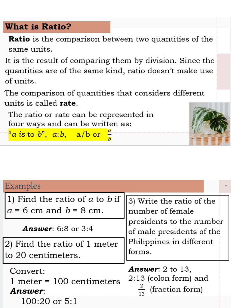 Math Ratio Ans Proportional | PDF