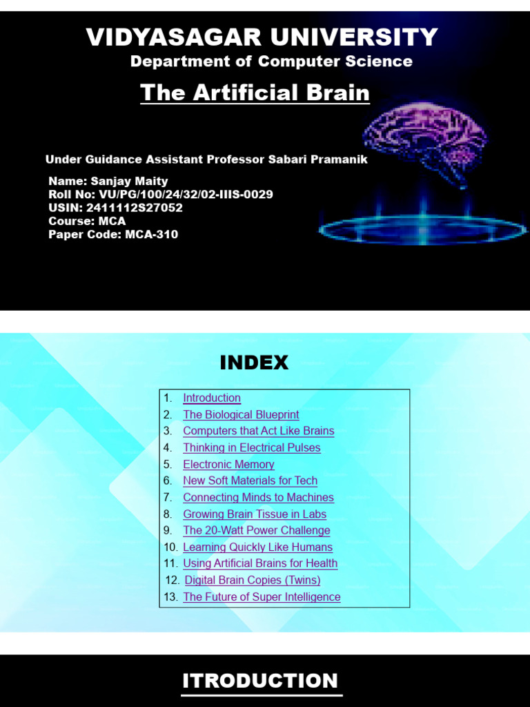 Advancements in Artificial Brain Technology | PDF | Brain | Artificial ...