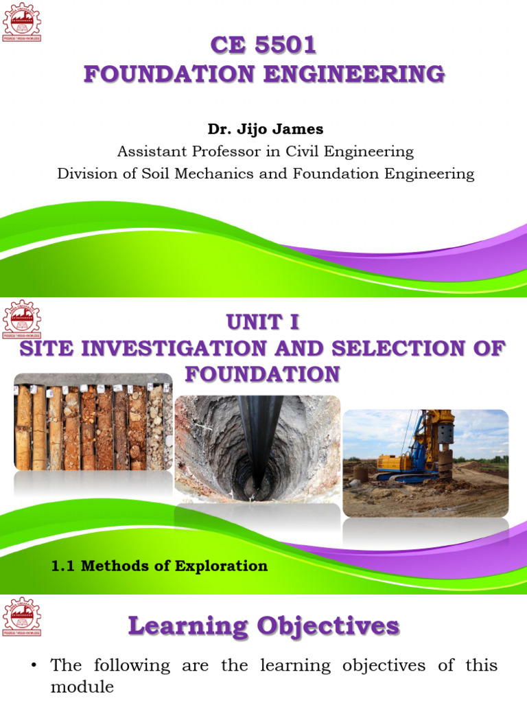 Soil Exploration Methods in Foundation Engineering | PDF | Waves | Borehole