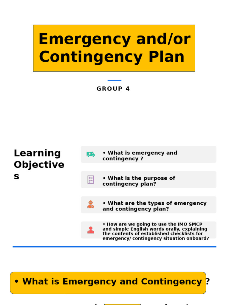 Emergency and Contingency Planning Guide | PDF | Emergency | Dangerous ...
