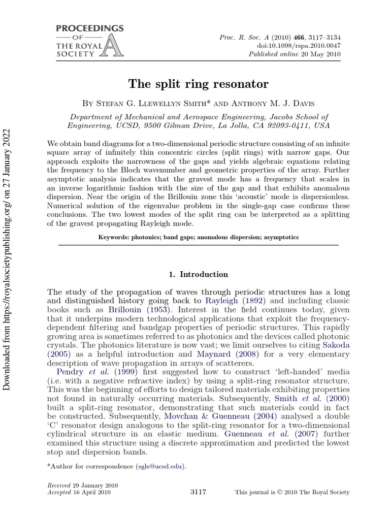 Band Diagrams of Split Ring Resonators | PDF | Dispersion (Optics) | Waves