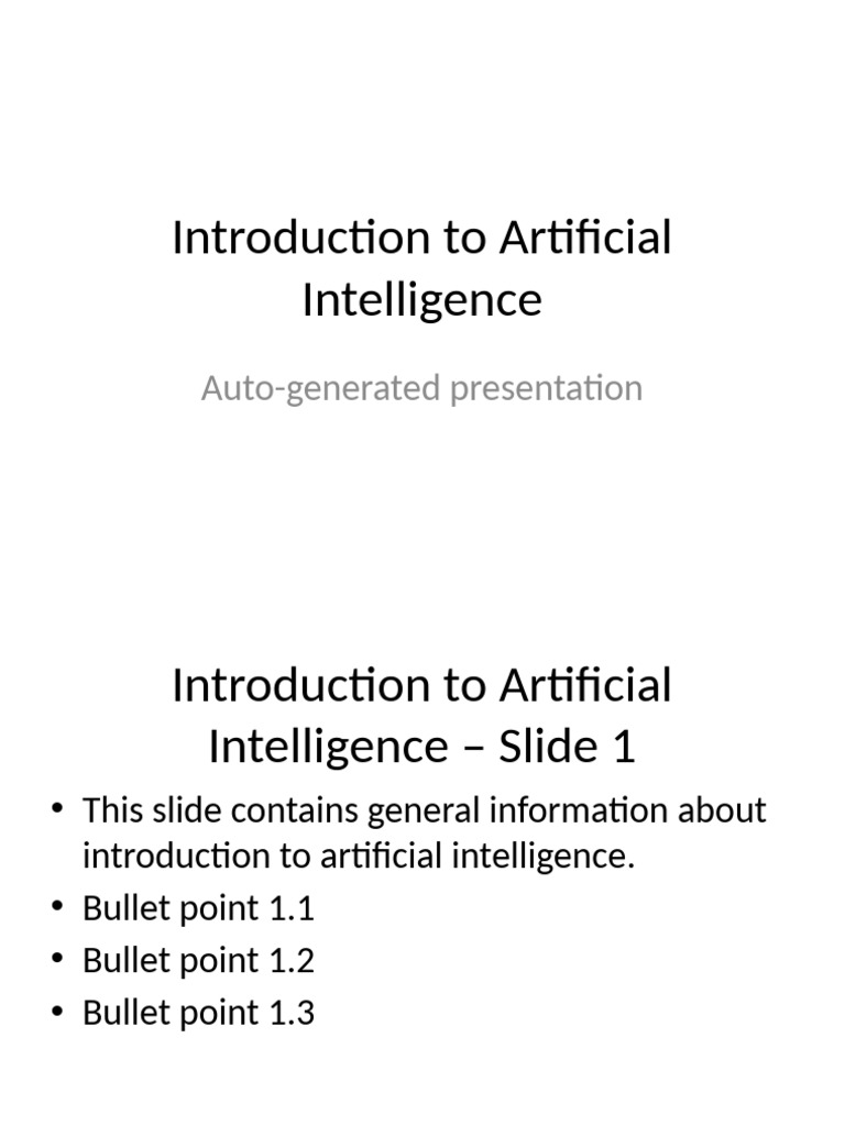 Overview of Artificial Intelligence | PDF