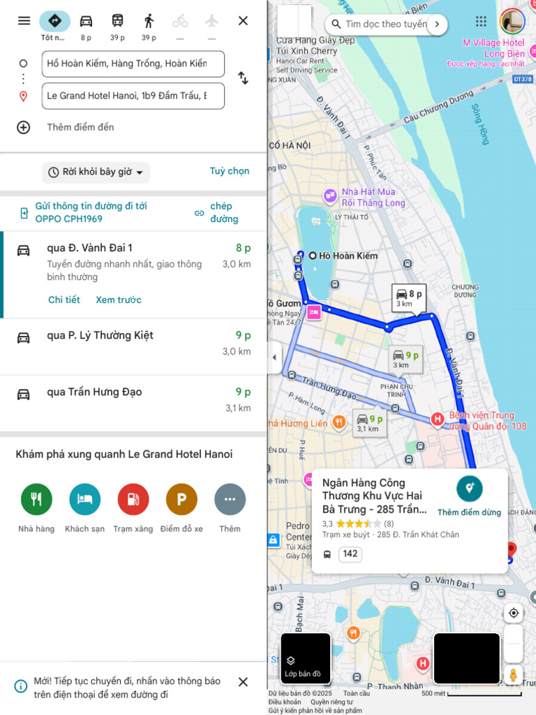 Hồ Hoàn Kiếm Đến Le Grand Hotel Hanoi - Google Maps | PDF