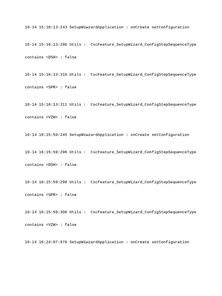 Setup Wizard Configuration Logs | PDF