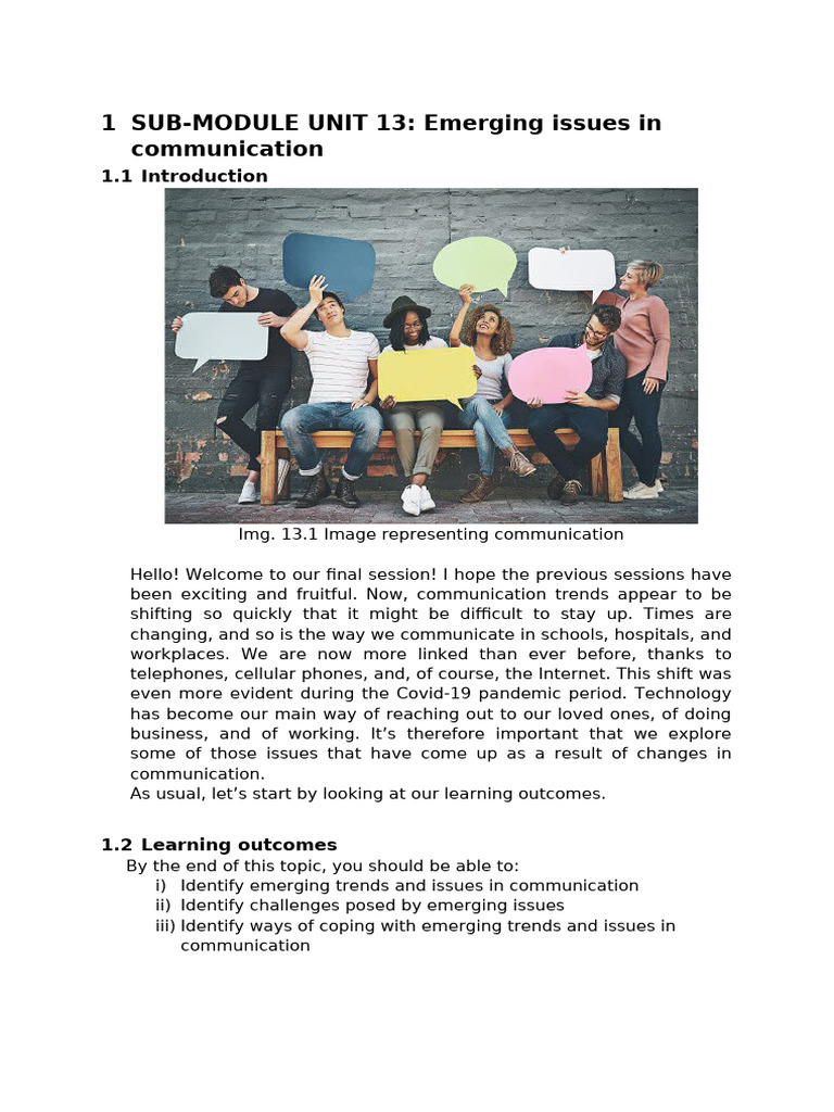 Emerging Issues in Communication | PDF | Online Chat | Cloud Computing