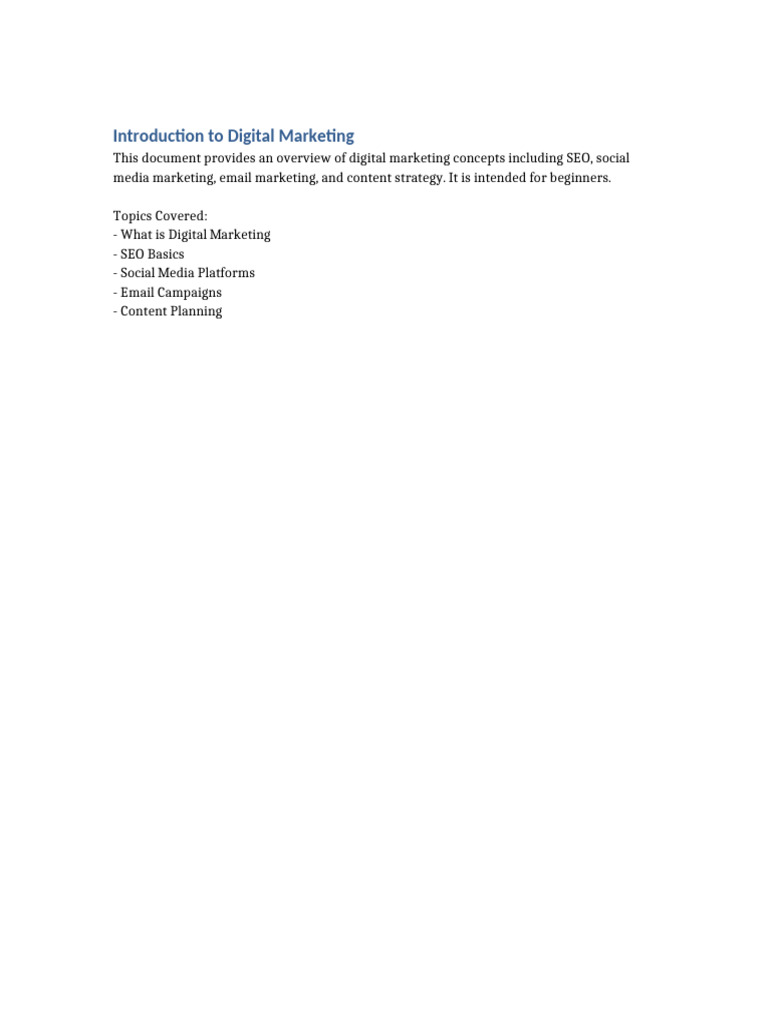 Beginner's Guide to Digital Marketing | PDF