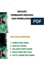 Perbezaan Individu Dan Pembelajaran