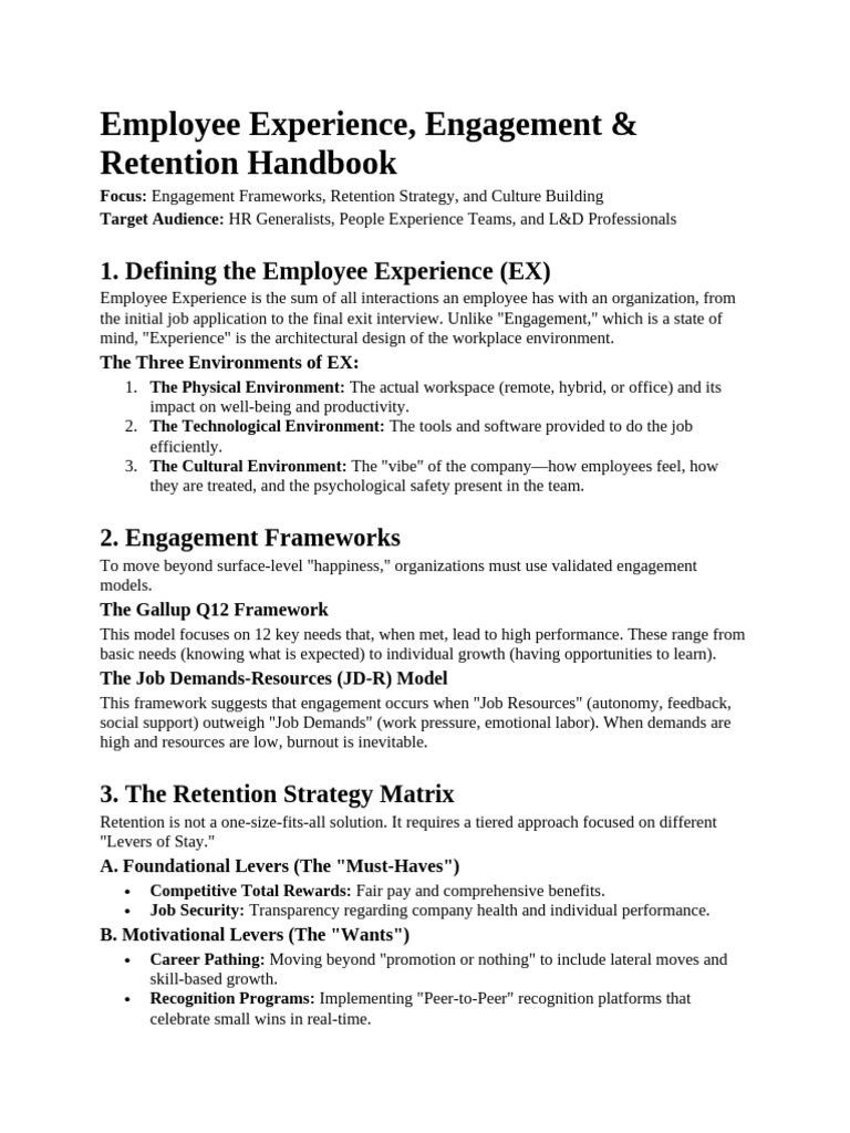 Employee Experience & Retention Guide | PDF | Employee Retention ...
