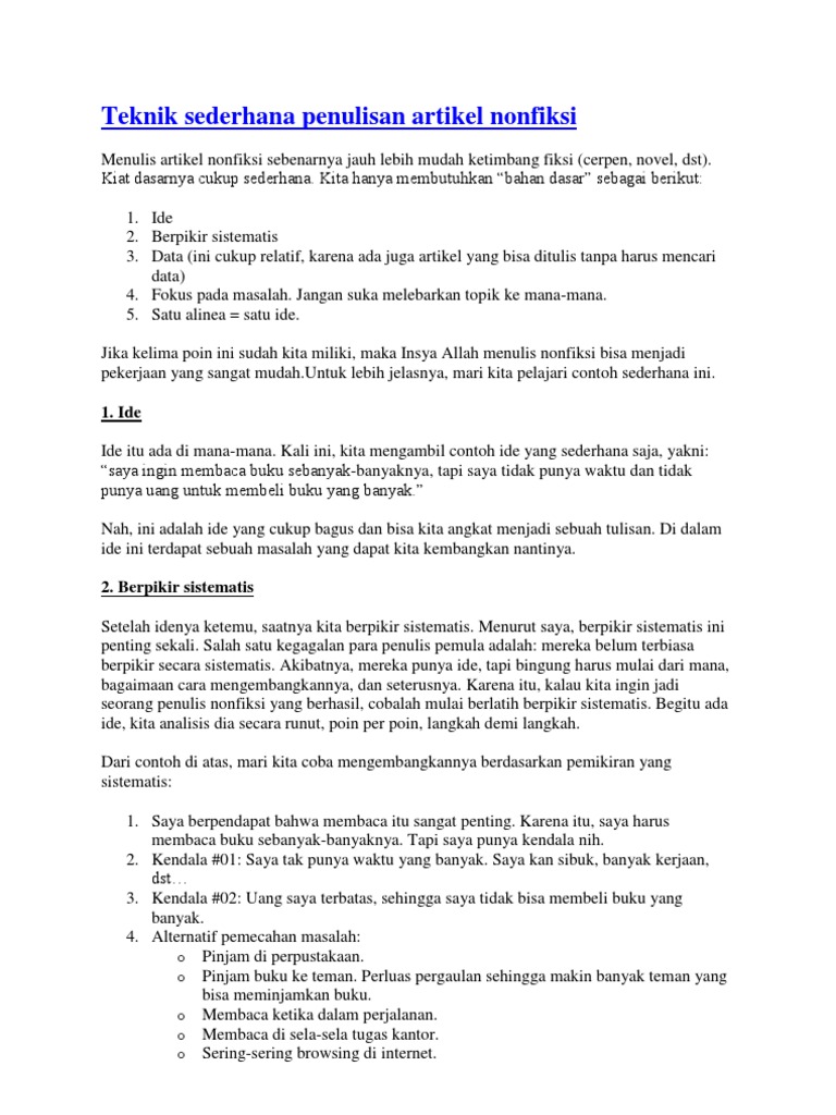 Contoh Artikel April 1974