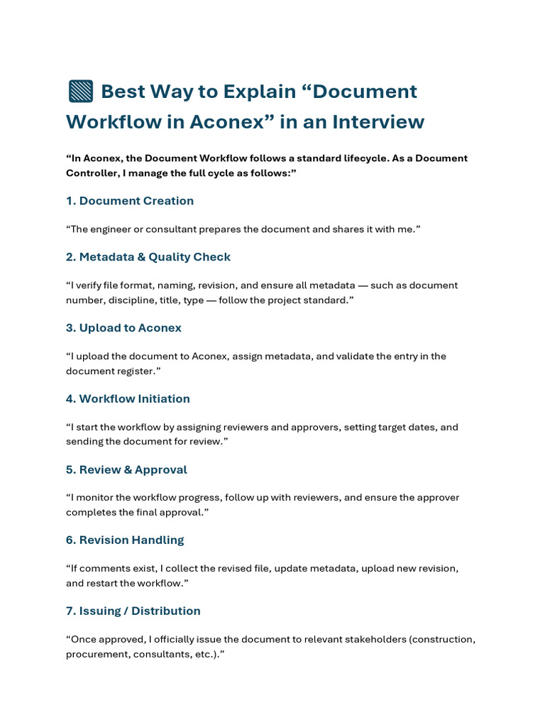 Aconex Workflow | PDF