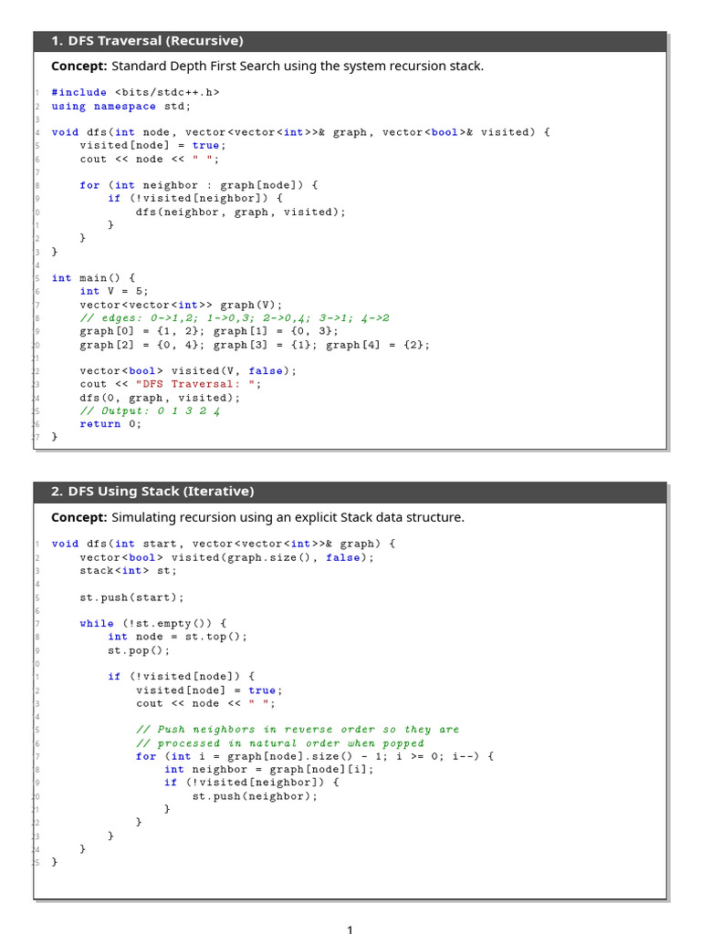 DFS Algorithms and Applications Guide | PDF | Graph Theory ...