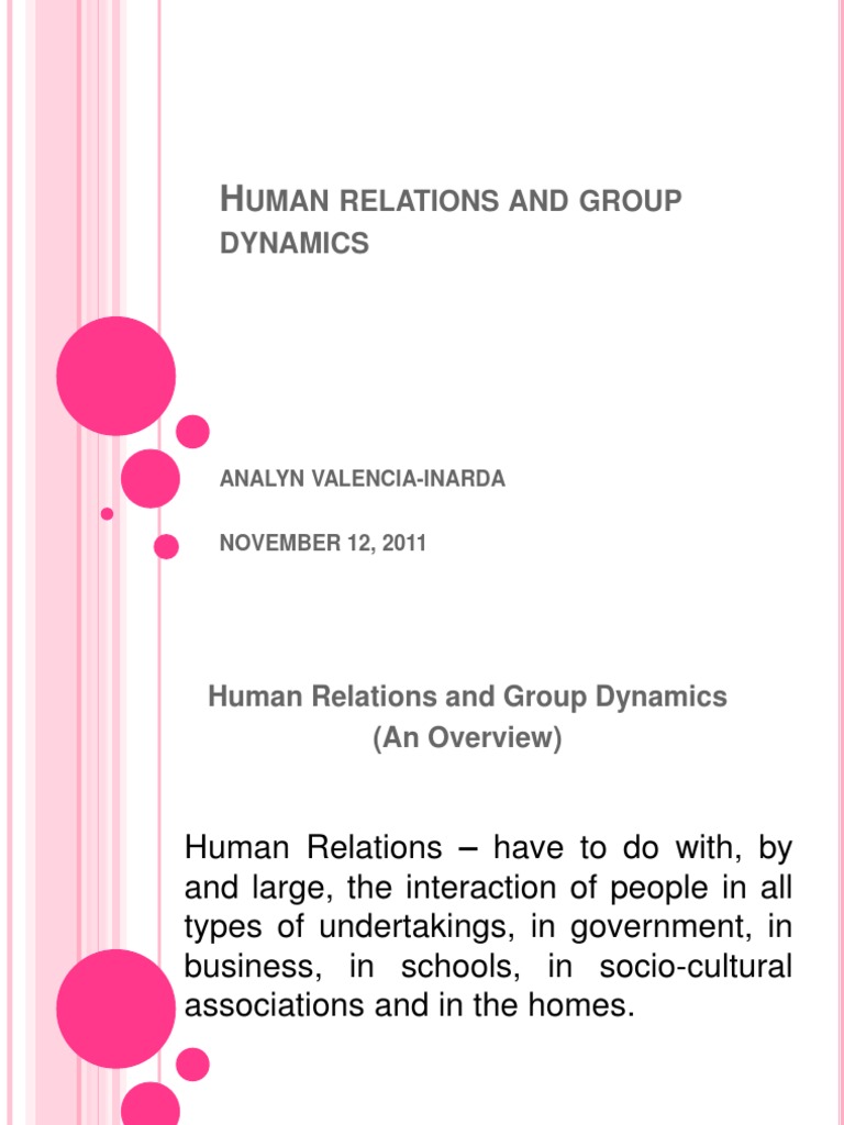 Human Relations and Group Dynamics Overview | PDF | Servant Leadership ...