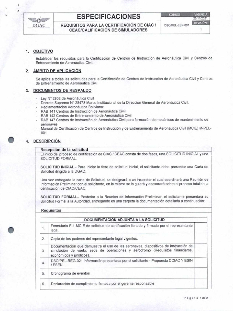 Requisitos Certificación CIAC y CEAC | PDF | Aviación