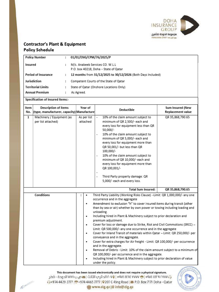 CPM POLICY 2026 Pump Optimize | PDF | Nuclear Fuel | Insurance