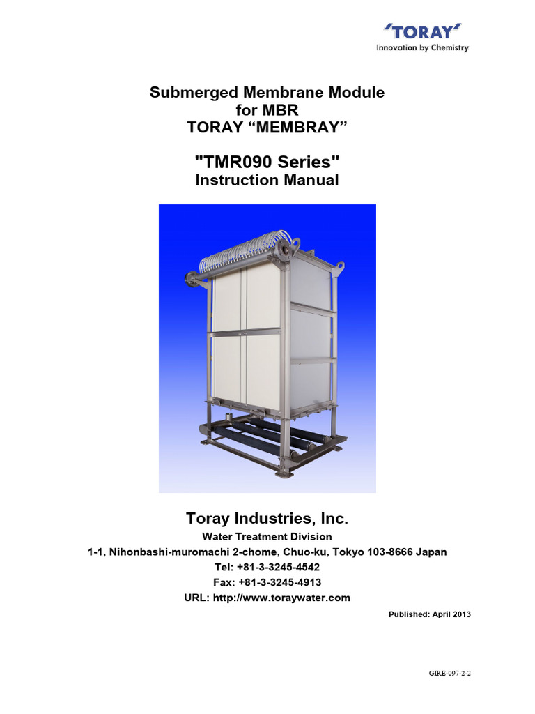TMR090 Series MBR Module Manual | PDF | Membrane | Pump