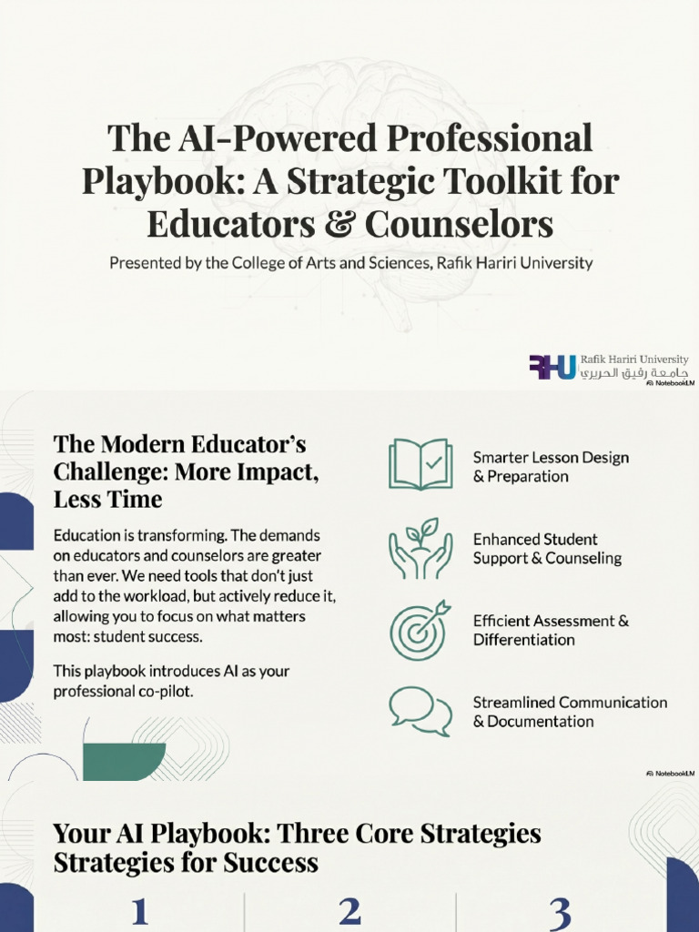 AI Professional Playbook For Educators | PDF