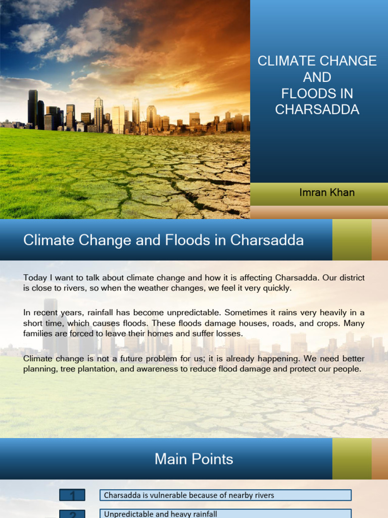 Presentation - Climate Change & Floods in Charsadda – Main Points | PDF