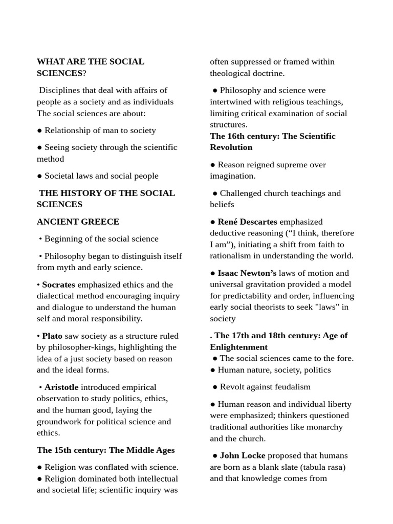 What Are the Social Sciences | PDF | Science | Reason