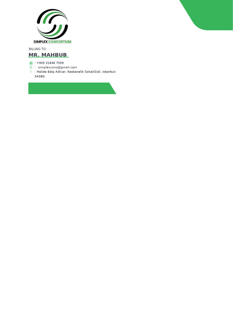 BIll SImplex MR Mahbub | PDF | Payments