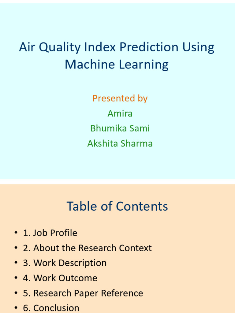 AQI Prediction with Machine Learning | PDF | Machine Learning | Prediction
