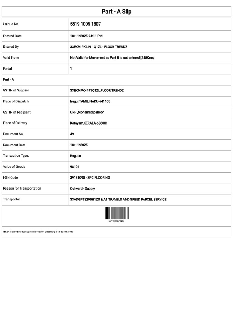 E-Way Bill System | PDF