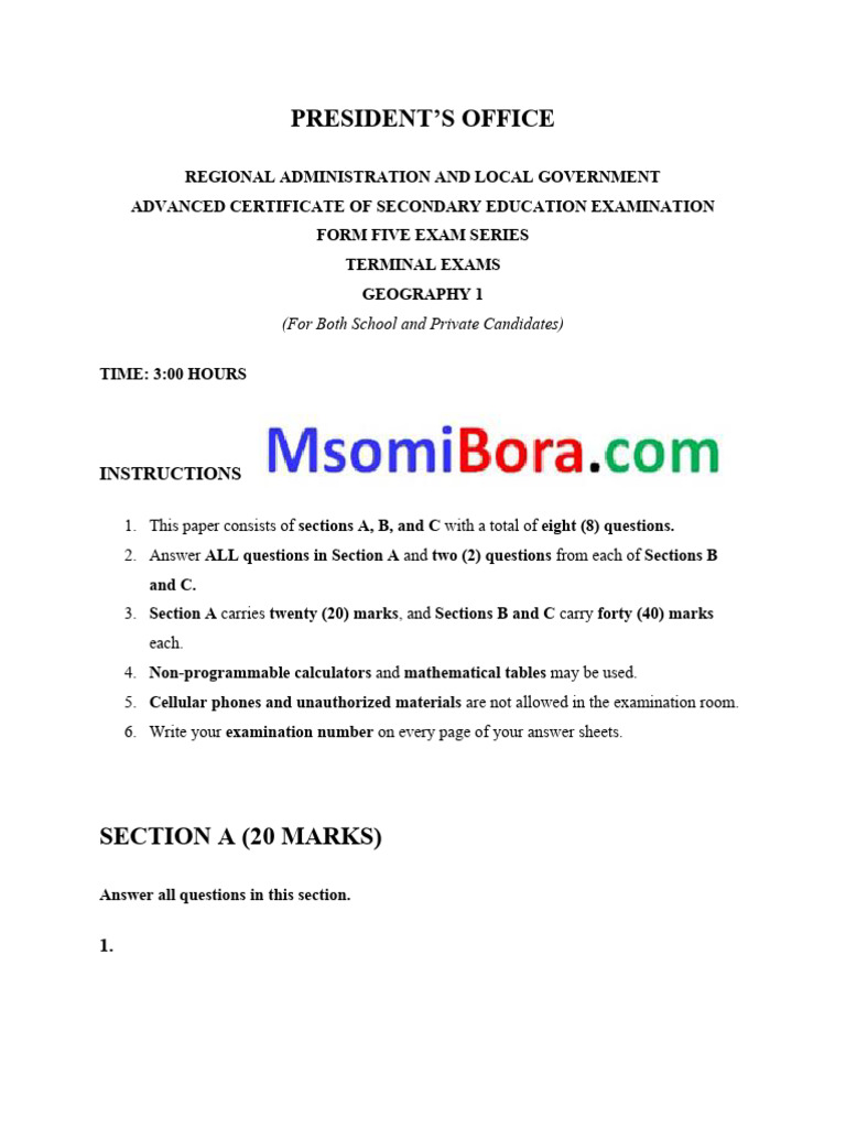 Geography Terminal Exam Guide 2023 | PDF | Geography | System