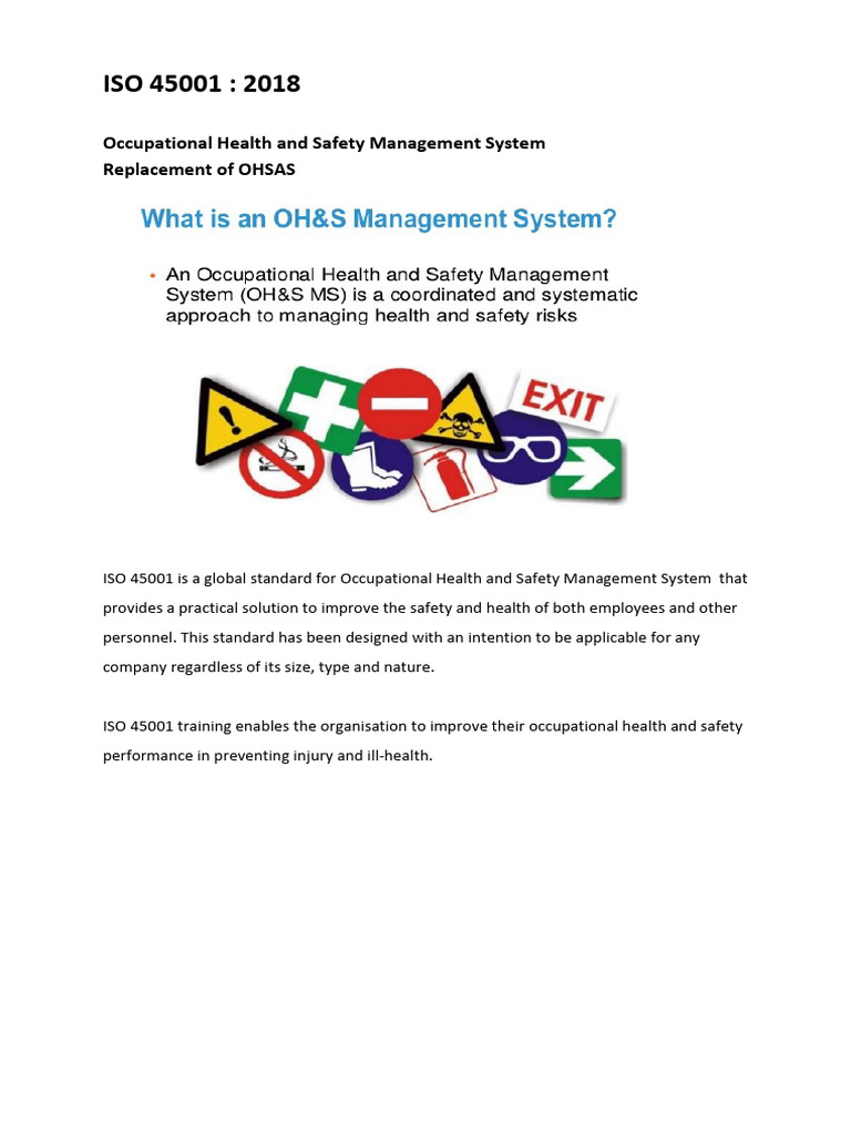 ISO 45001:2018 Occupational Safety Guide | PDF