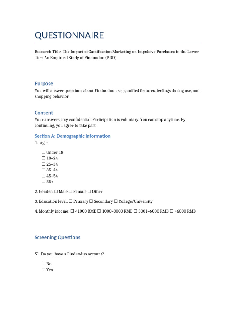 Gamification's Effect on Pinduoduo Purchases | PDF | Social Psychology ...