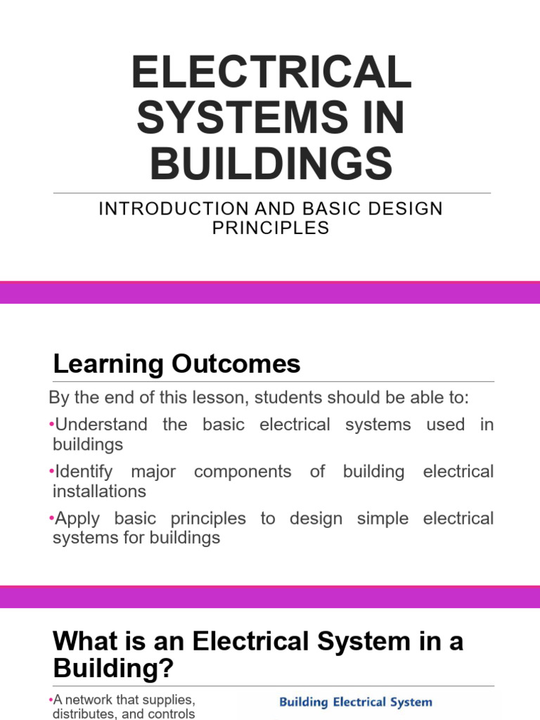 Electrical Systems Design in Buildings | PDF | Electrical Wiring ...