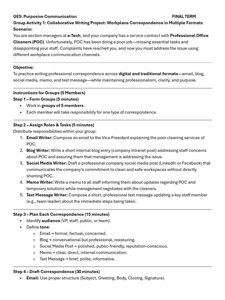Workplace Communication Strategies | PDF | Memorandum | Human Communication