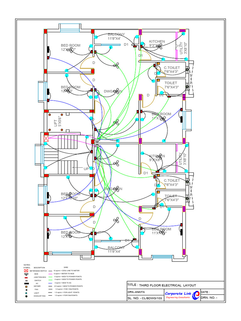 Electrical Layout for Corporate Building | PDF