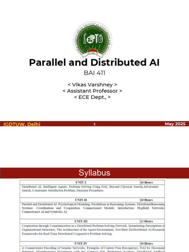 Distributed Artificial Intelligence Overview | PDF | Json | Computer ...