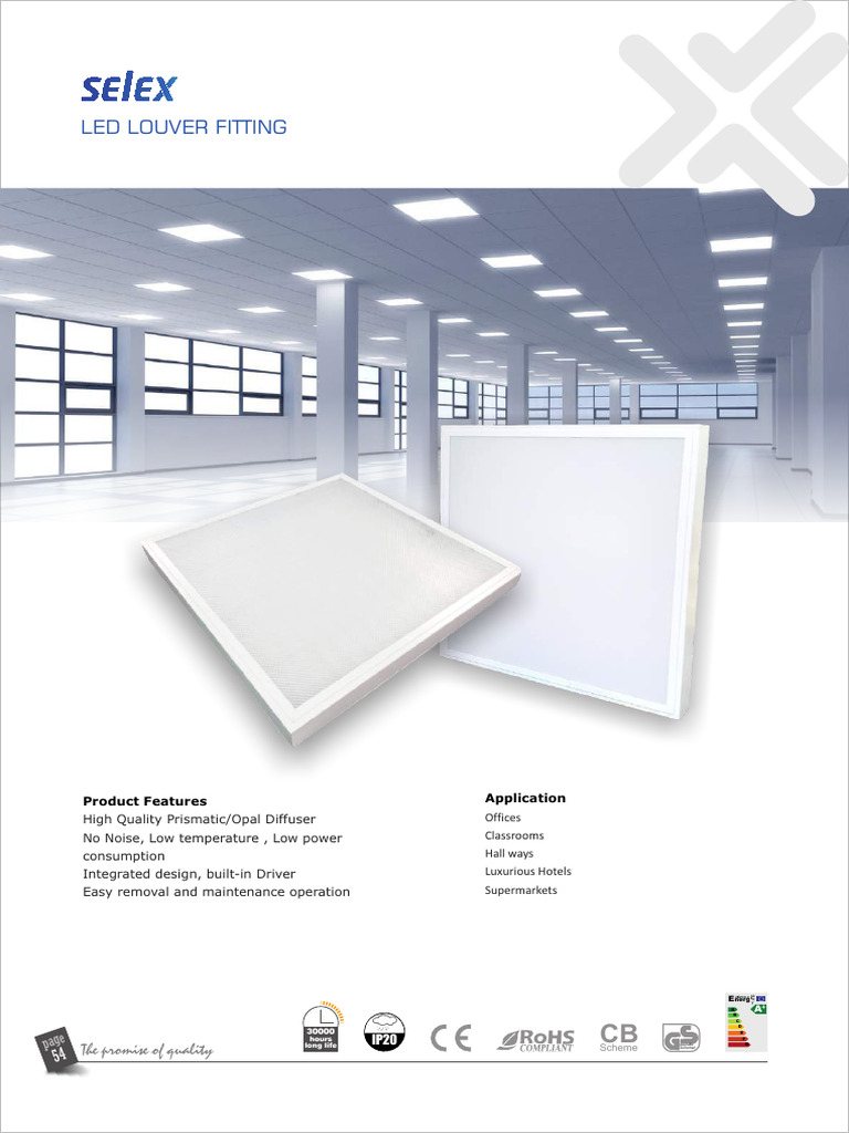 High-Quality LED Louver Fitting Features | PDF