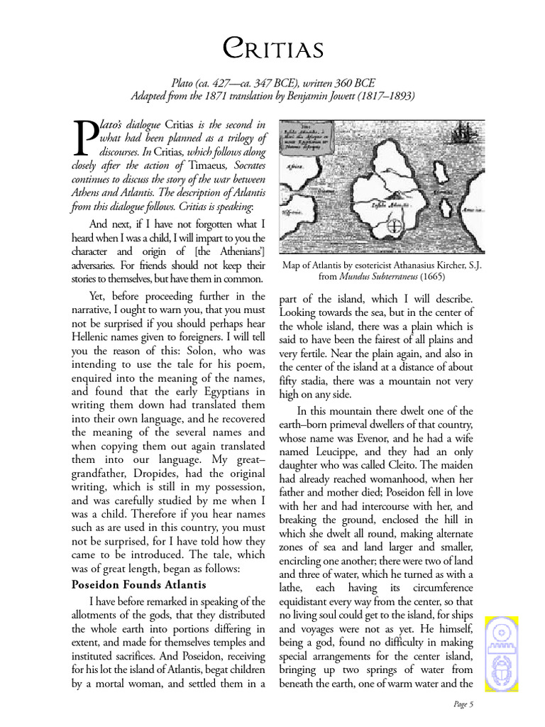 critias | PDF | Atlantis
