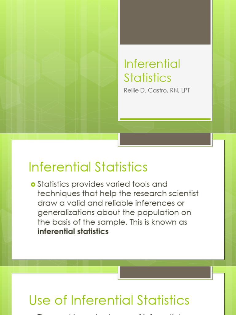 Understanding Inferential Statistics Techniques | PDF | Statistics ...