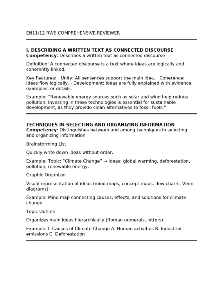 Comprehensive Guide to Writing Techniques | PDF | Climate Change ...