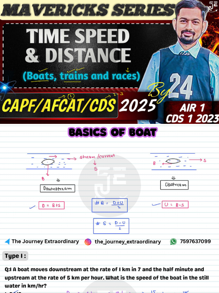Boat and Train Speed Calculations | PDF | Speed