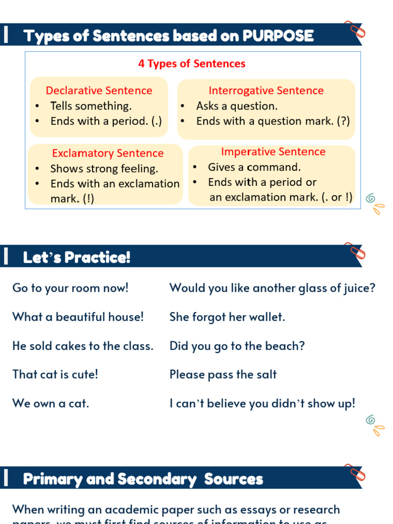 Sentence Types and Source Analysis Guide | PDF