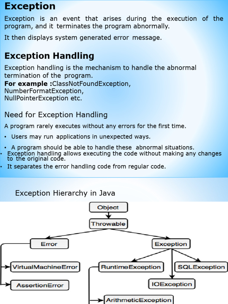 Adv Prog Ch 5&6 Exceptions& Applets | PDF | Java (Programming Language ...