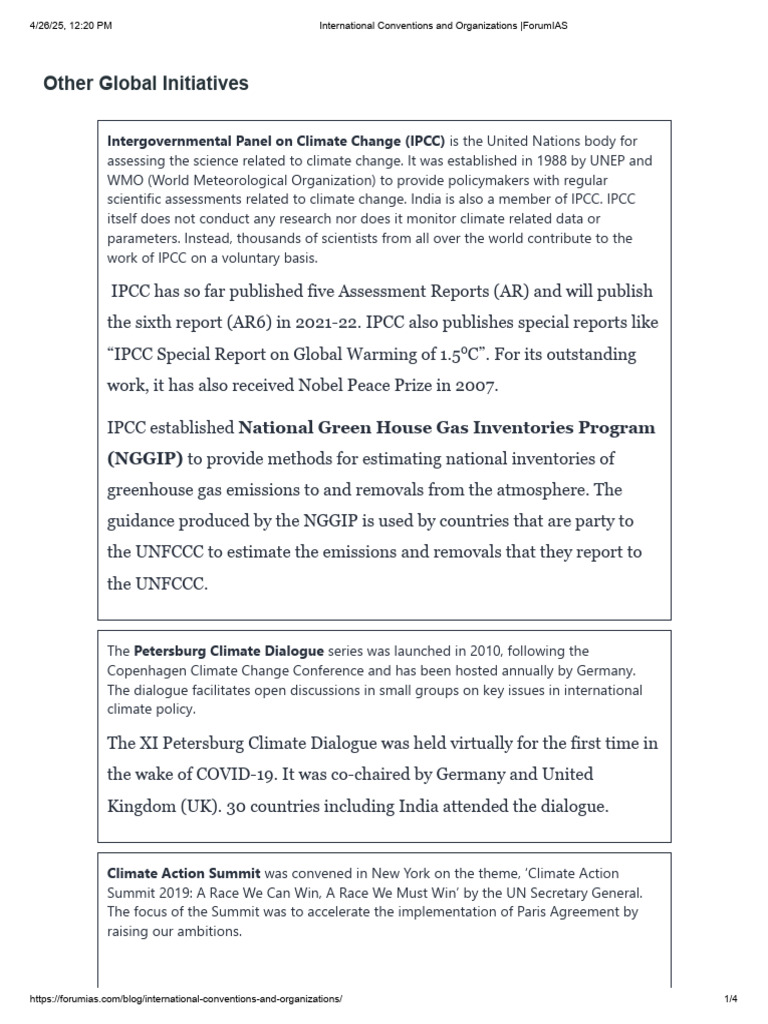Other Env Organization | PDF | Intergovernmental Panel On Climate ...