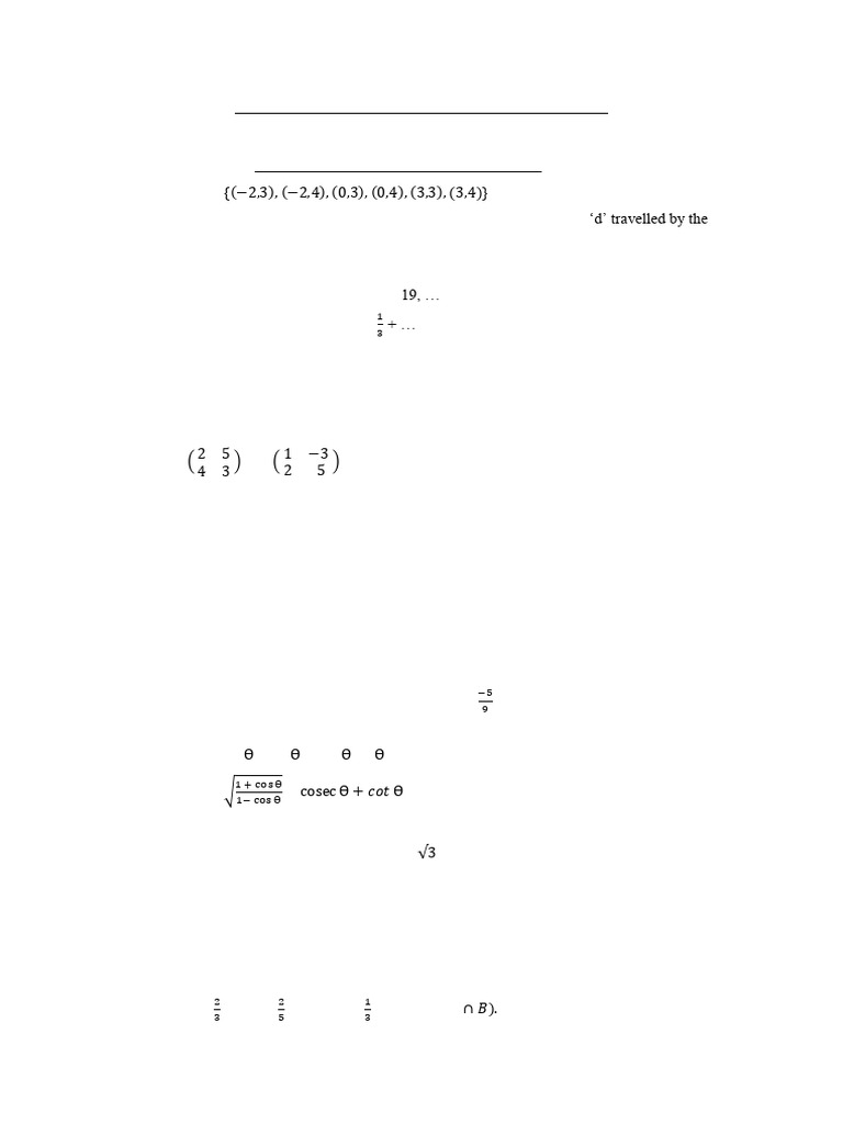 Maths Revision Questions for Jan 2026 | PDF | Circle | Sphere