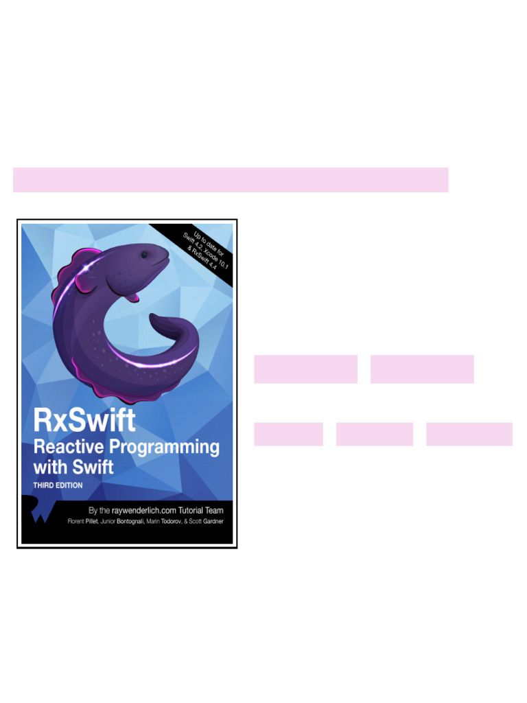 RxSwift Reactive Programming with Swift 3rd Edition updated 2025 | PDF