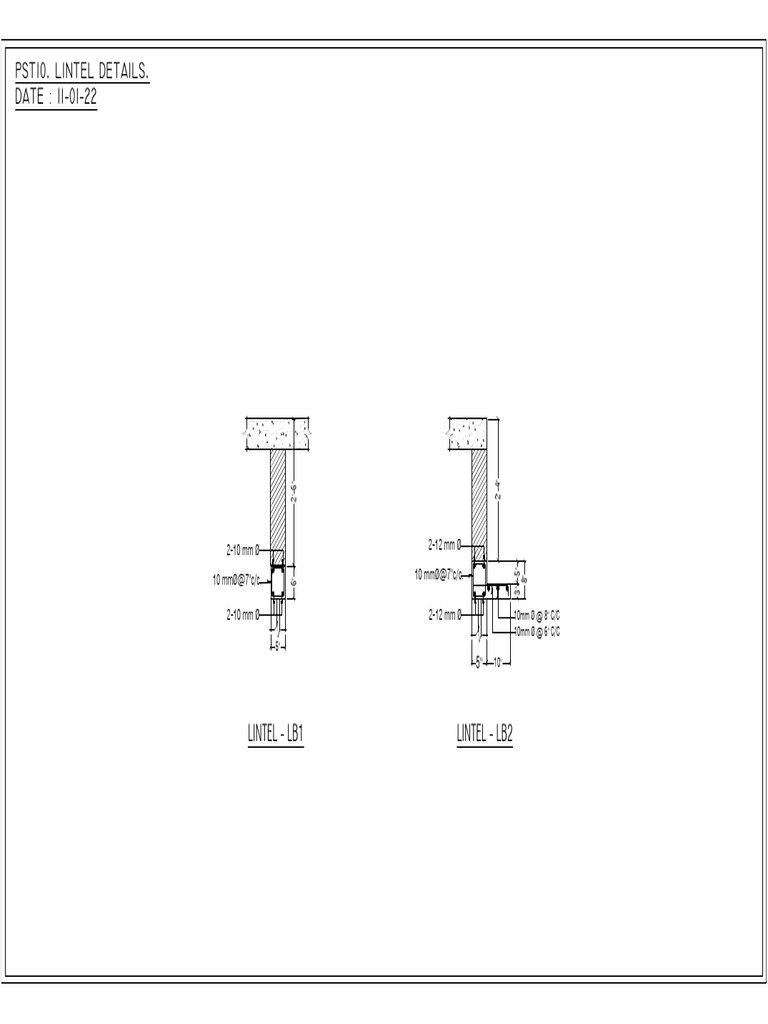 Lintel Details and Specifications | PDF