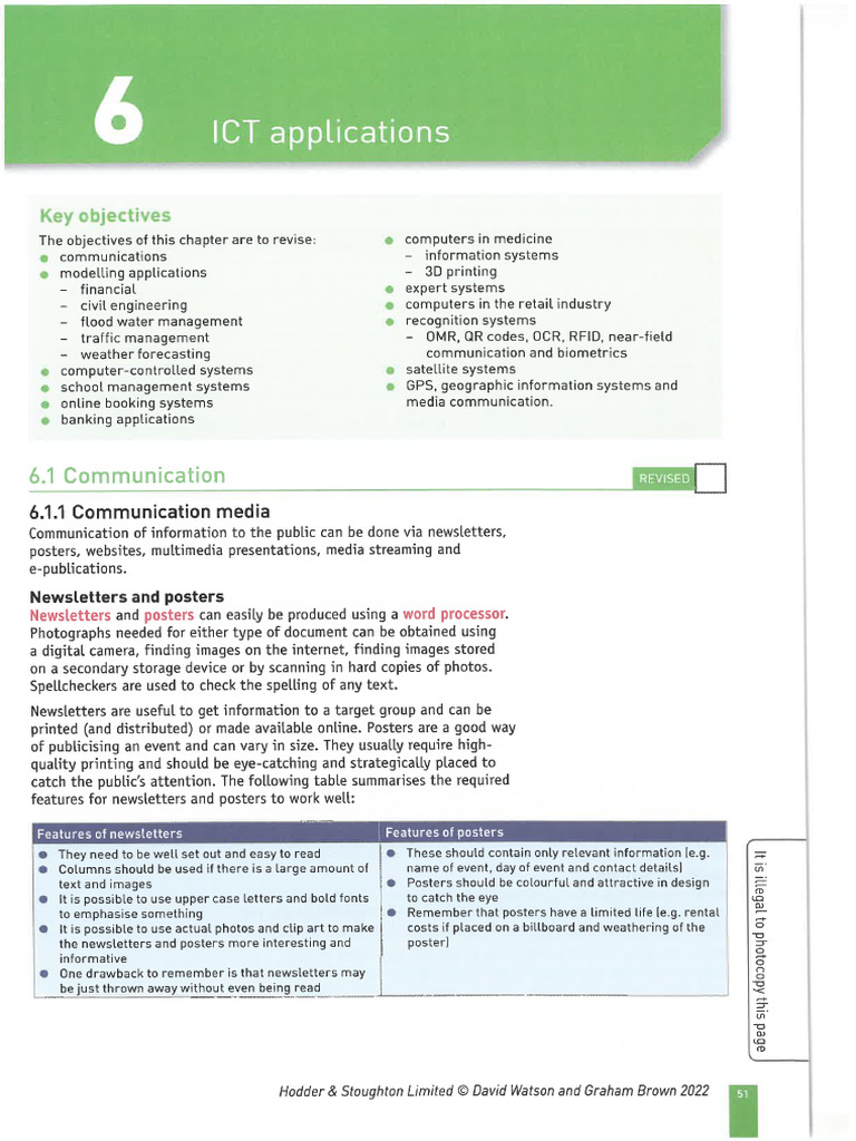Ch6 - ICT Applications | PDF