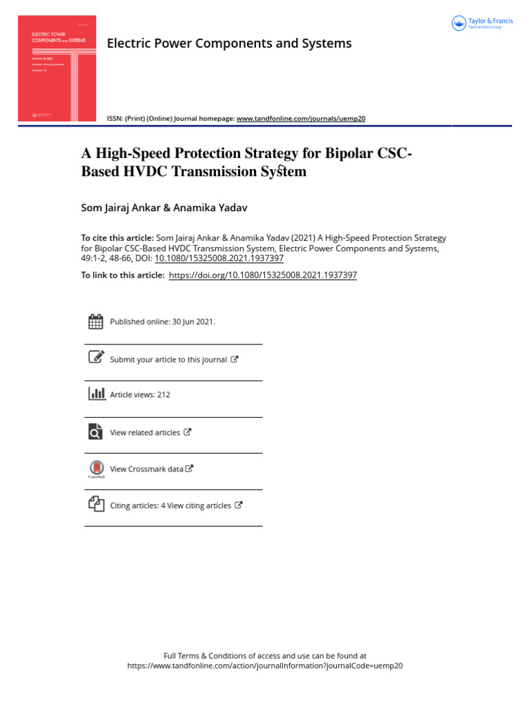 High-Speed Fault Protection for HVDC | PDF | High Voltage Direct ...